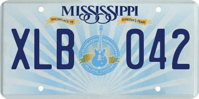 MS license plate XLB042