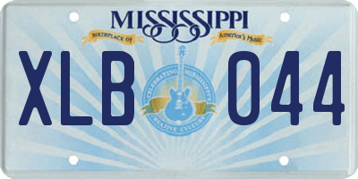 MS license plate XLB044
