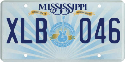MS license plate XLB046