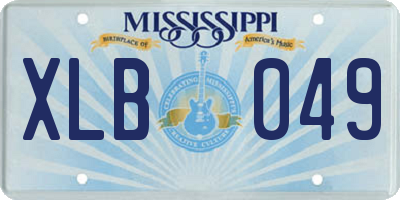 MS license plate XLB049