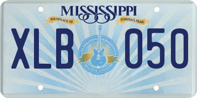 MS license plate XLB050