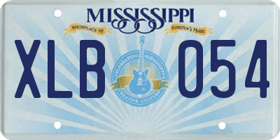 MS license plate XLB054
