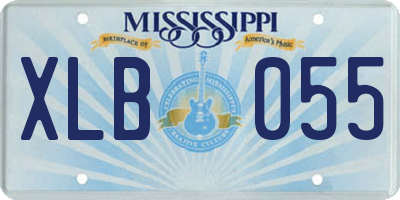 MS license plate XLB055