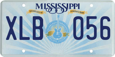 MS license plate XLB056