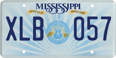 MS license plate XLB057