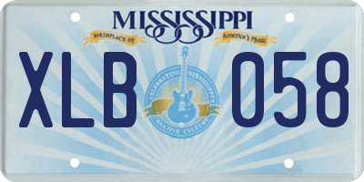MS license plate XLB058