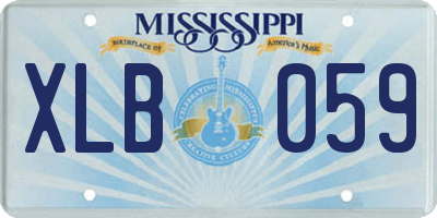MS license plate XLB059