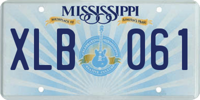 MS license plate XLB061