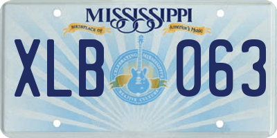 MS license plate XLB063