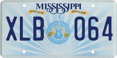 MS license plate XLB064