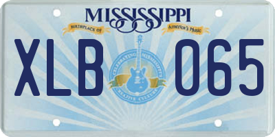 MS license plate XLB065