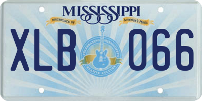 MS license plate XLB066