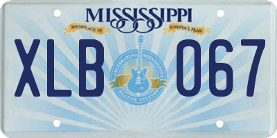 MS license plate XLB067