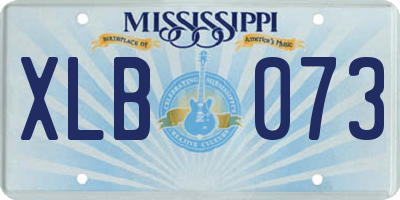 MS license plate XLB073