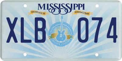 MS license plate XLB074