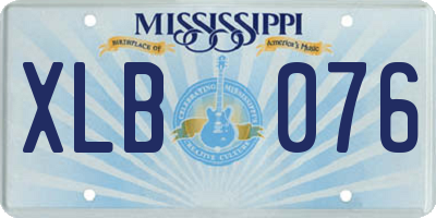 MS license plate XLB076