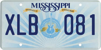 MS license plate XLB081