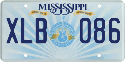MS license plate XLB086