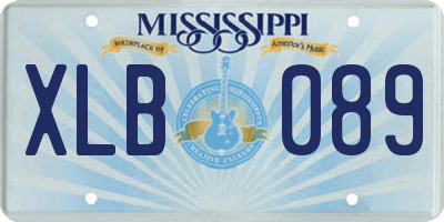 MS license plate XLB089