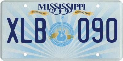 MS license plate XLB090