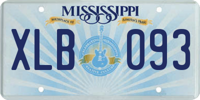 MS license plate XLB093