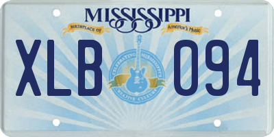MS license plate XLB094
