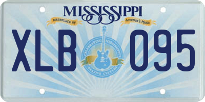 MS license plate XLB095