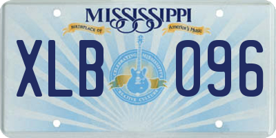 MS license plate XLB096