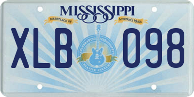 MS license plate XLB098