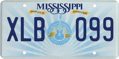 MS license plate XLB099