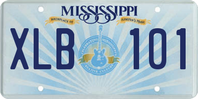 MS license plate XLB101