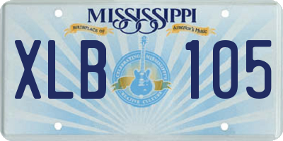 MS license plate XLB105