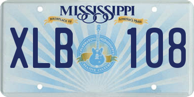 MS license plate XLB108