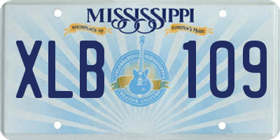 MS license plate XLB109