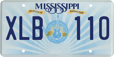 MS license plate XLB110