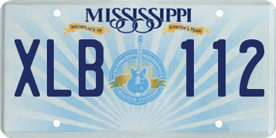 MS license plate XLB112