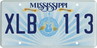 MS license plate XLB113
