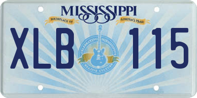MS license plate XLB115