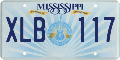 MS license plate XLB117