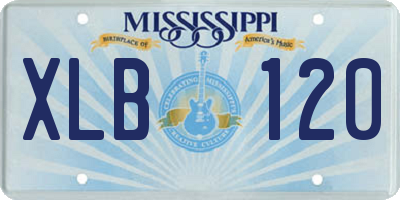 MS license plate XLB120