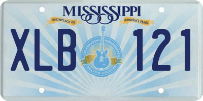 MS license plate XLB121