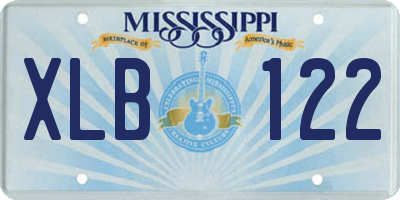 MS license plate XLB122