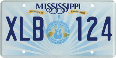 MS license plate XLB124