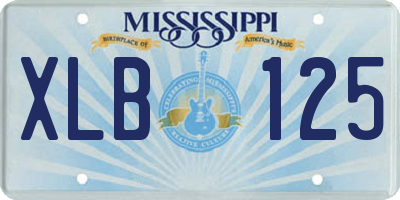 MS license plate XLB125
