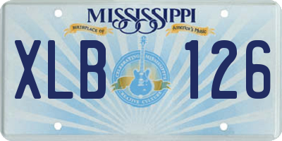 MS license plate XLB126