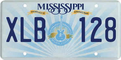 MS license plate XLB128