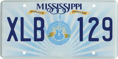 MS license plate XLB129