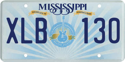 MS license plate XLB130