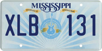 MS license plate XLB131