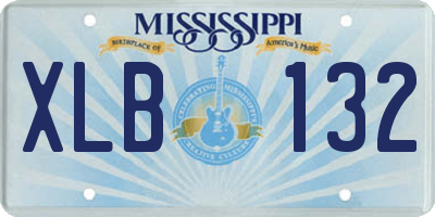 MS license plate XLB132